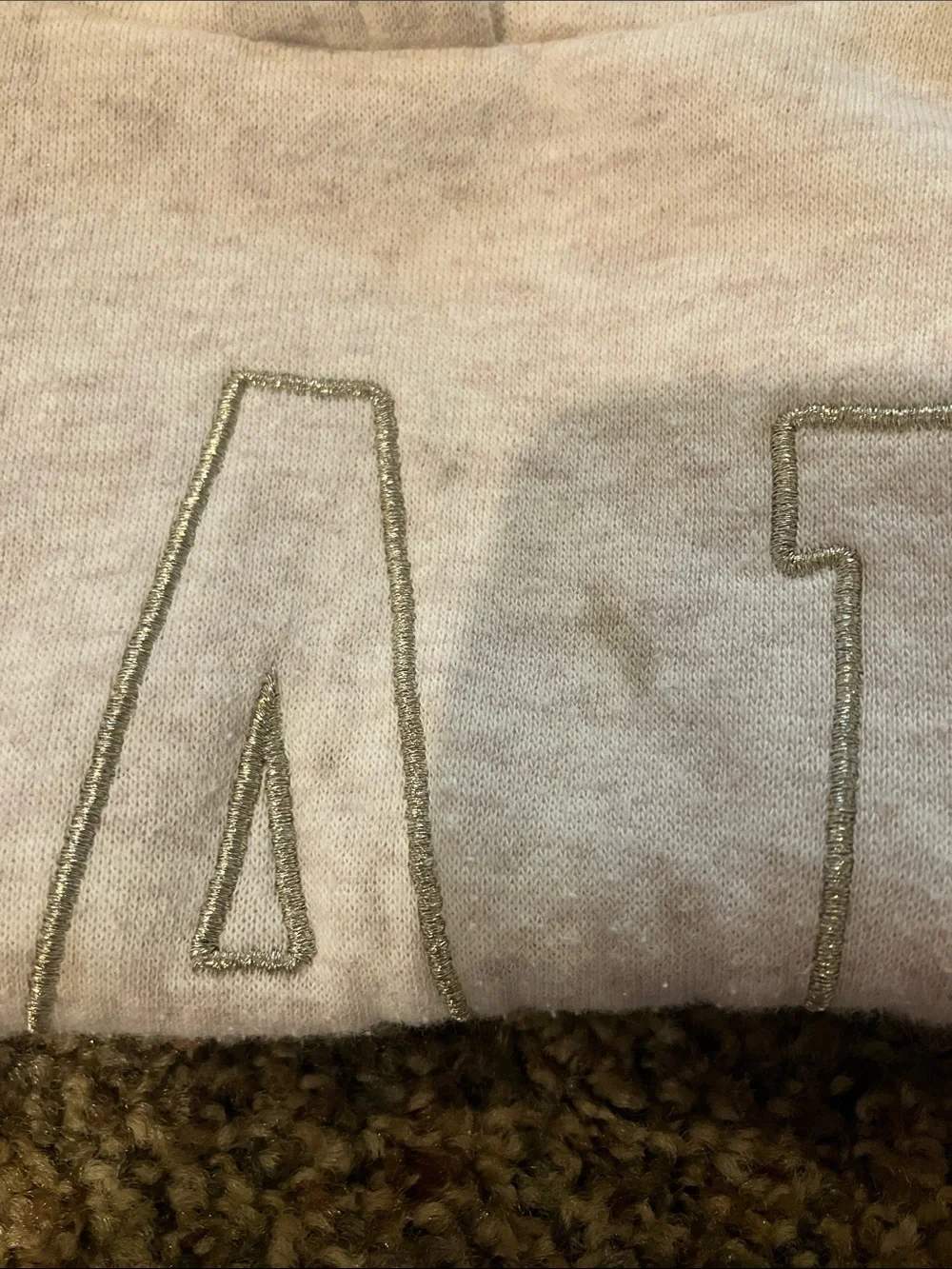 GAP Light Gray Hooded Sweatshirt with Embroidered Logo